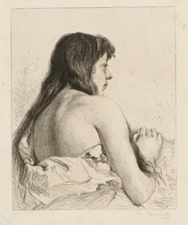 Mädchen mit entblößtem Rücken